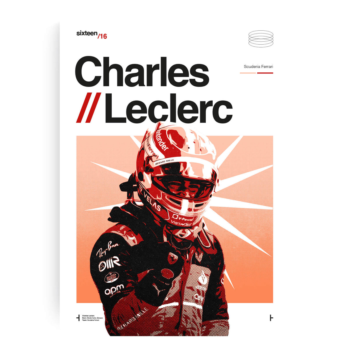 Charles Leclerc, Sixteen - Formula 1 Art Print