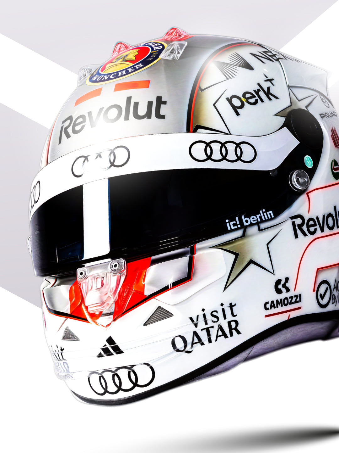 Nico Hulkenberg 2026 Helmet, Formula 1 Print