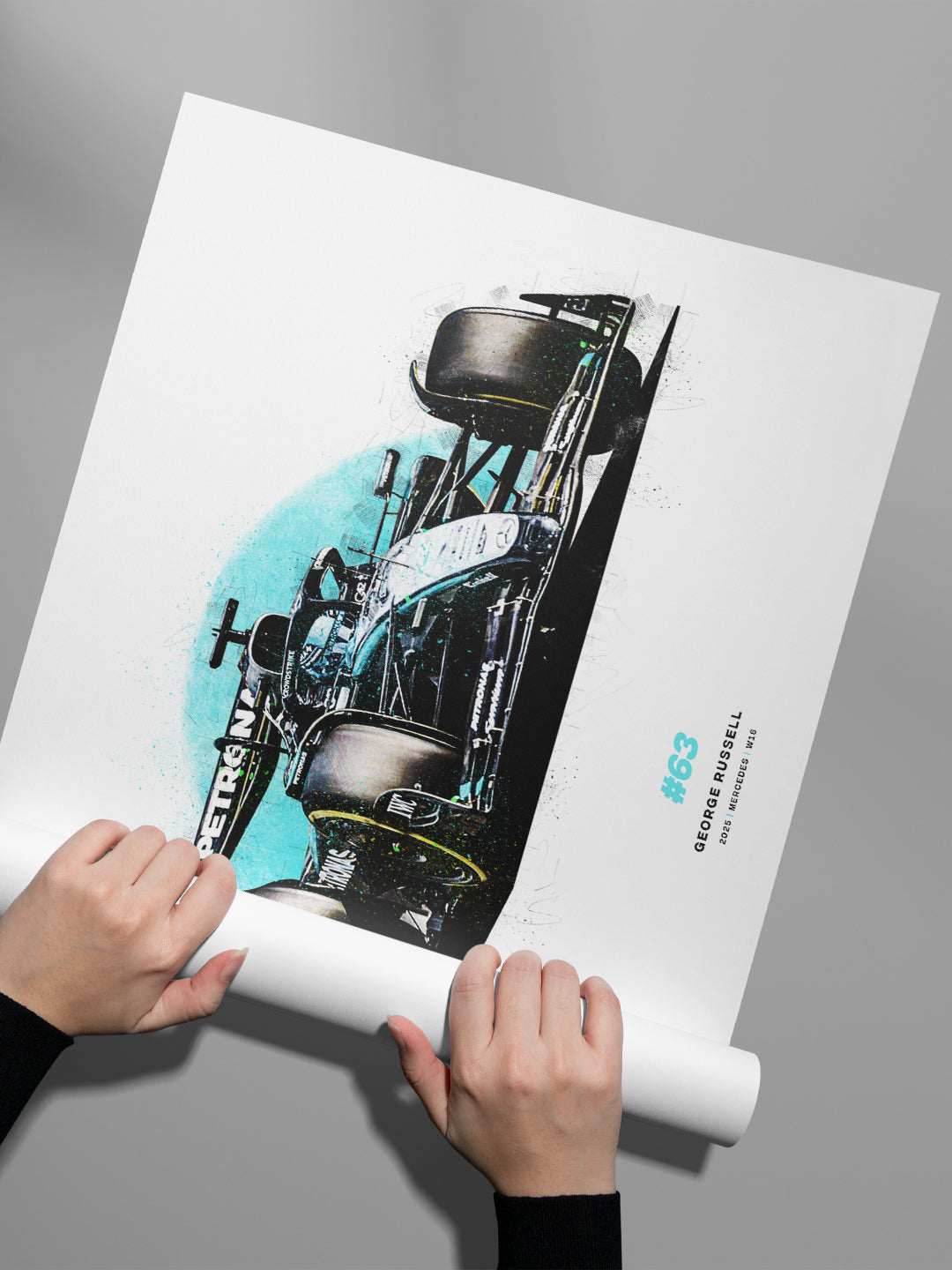 Kimi Antonelli 2025 Mercedes W16, Formula 1 Print