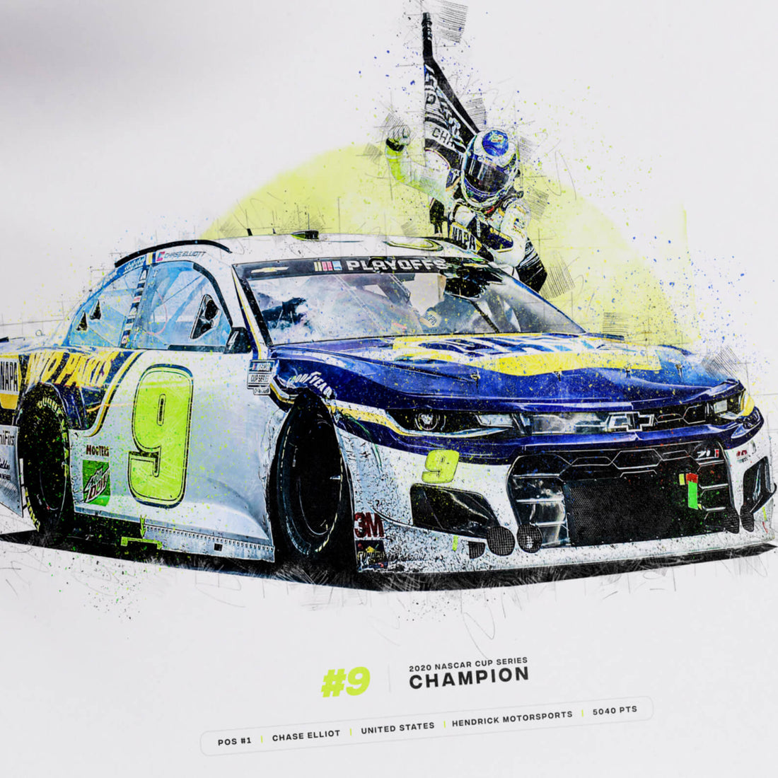 Chase Elliott 2020 Nascar Cup Series Champion Art Print