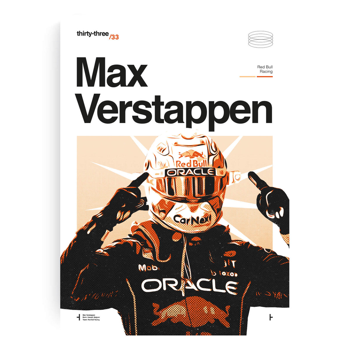 Max Verstappen, Thirty-Three - Formula 1 Art Print