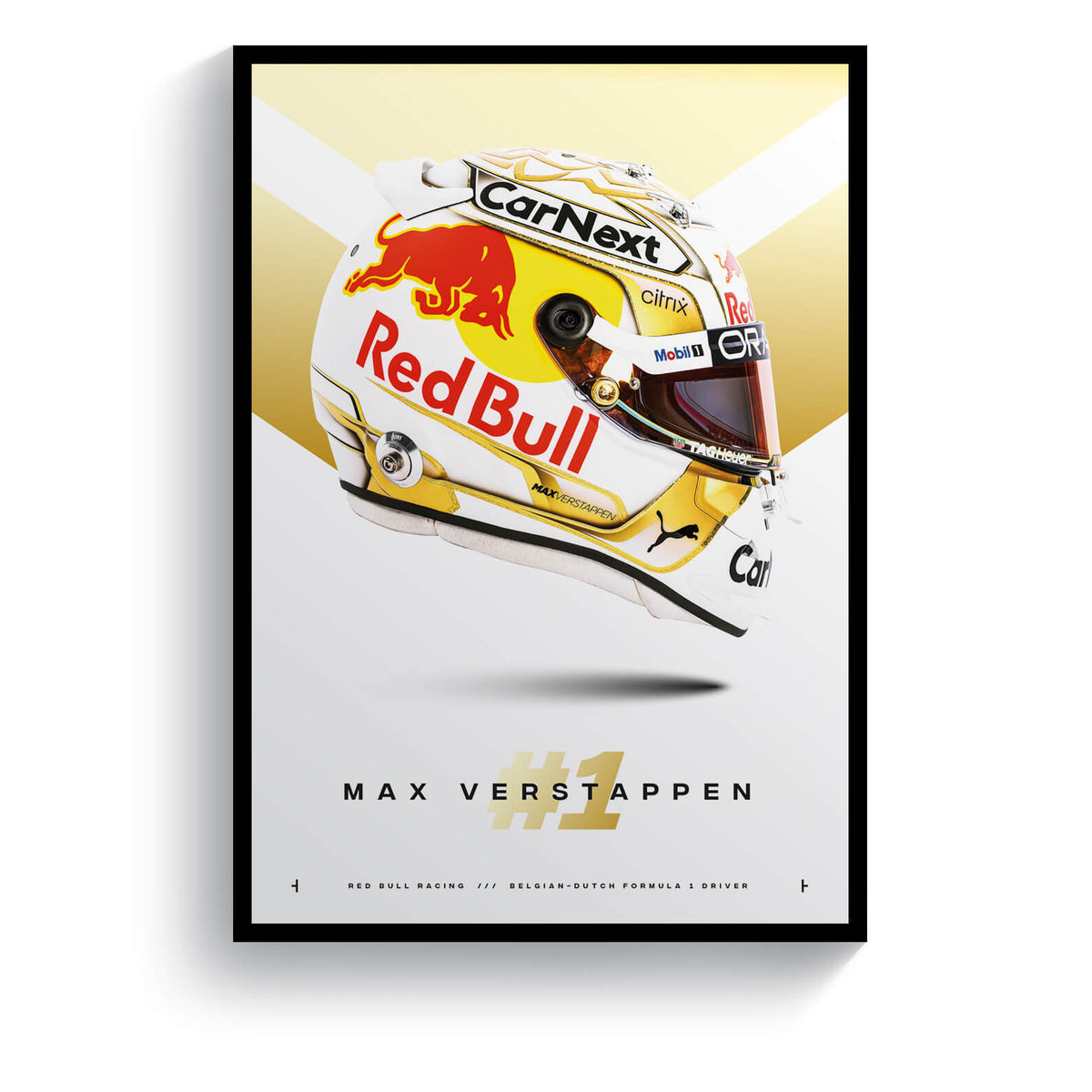 Max Verstappen print in black frame